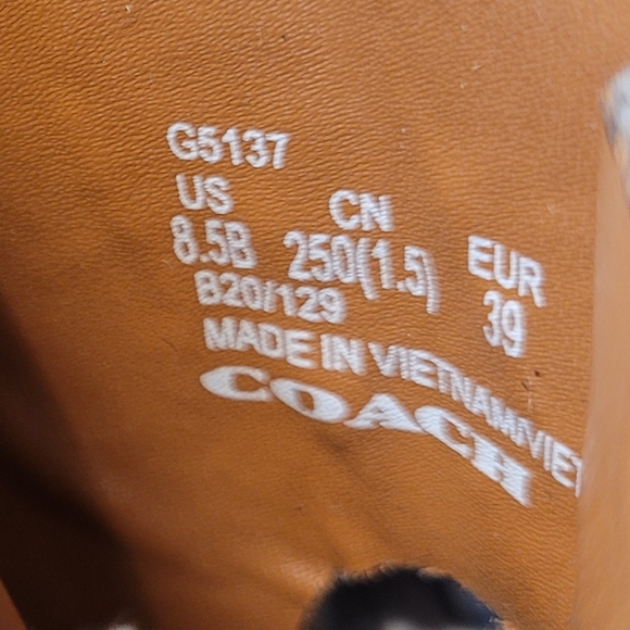 Coach Monogram Brown Sandals with Gold Accents Size 8.5B - Picture 6 of 7